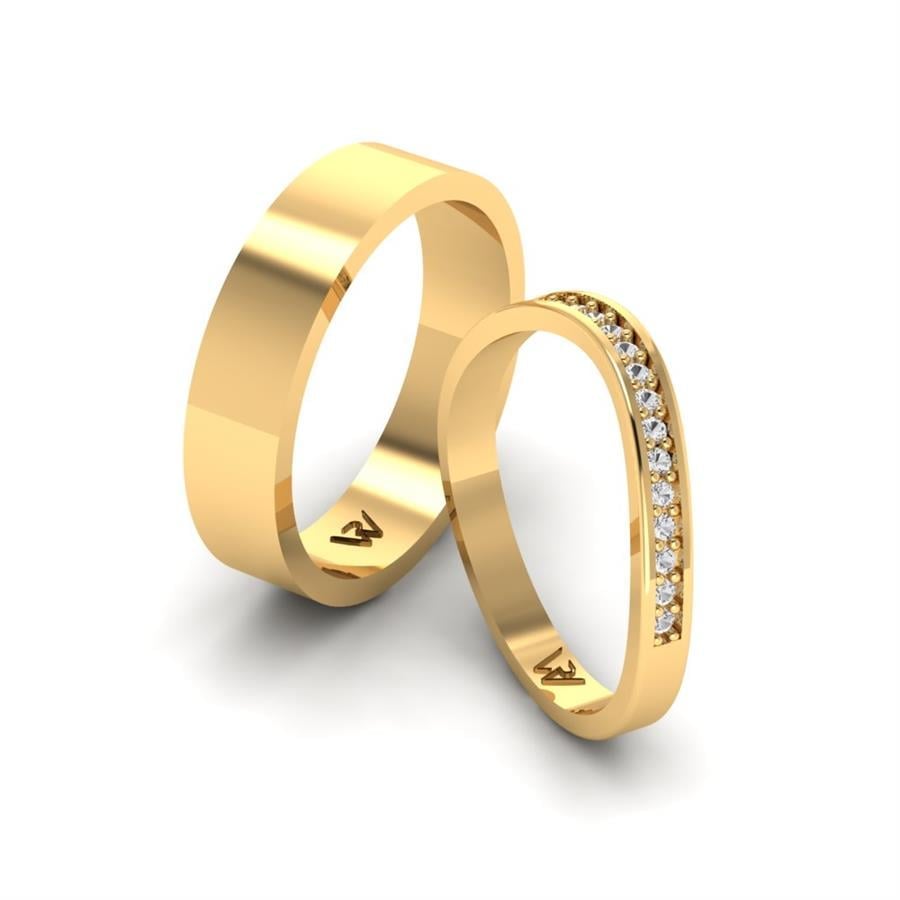 Modern Wedding Rings SéréNitéO Yellow Gold