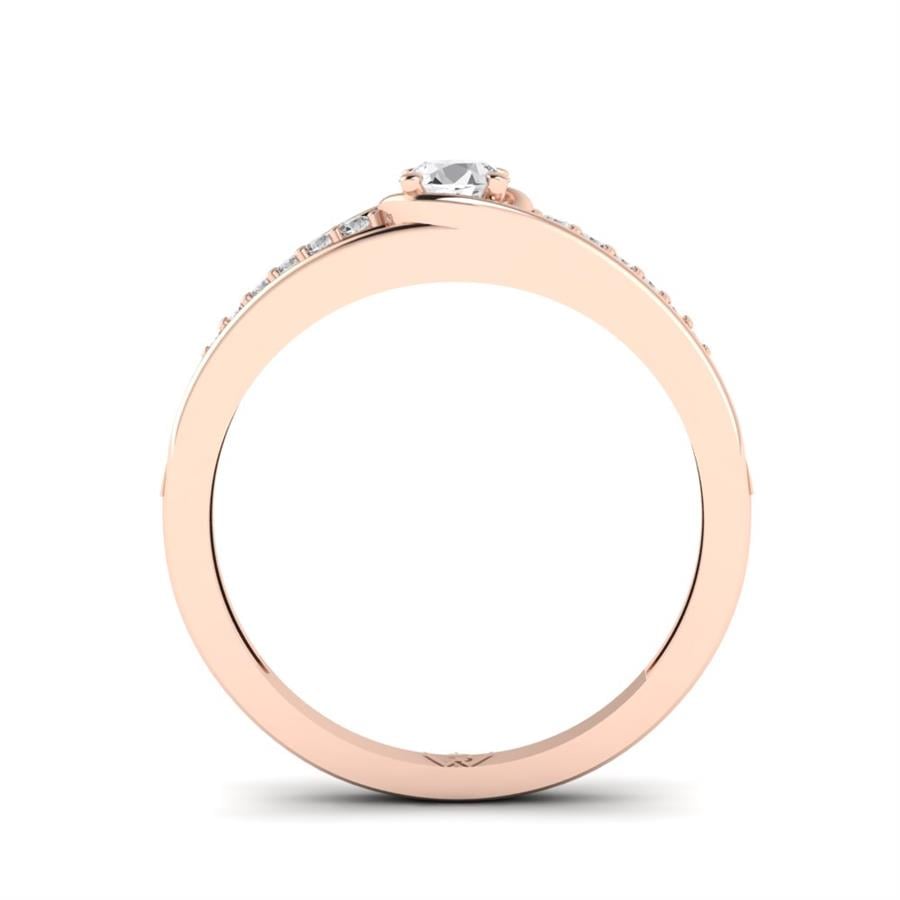 Bagues Aurore Or Rose Diamant 0.34 ct