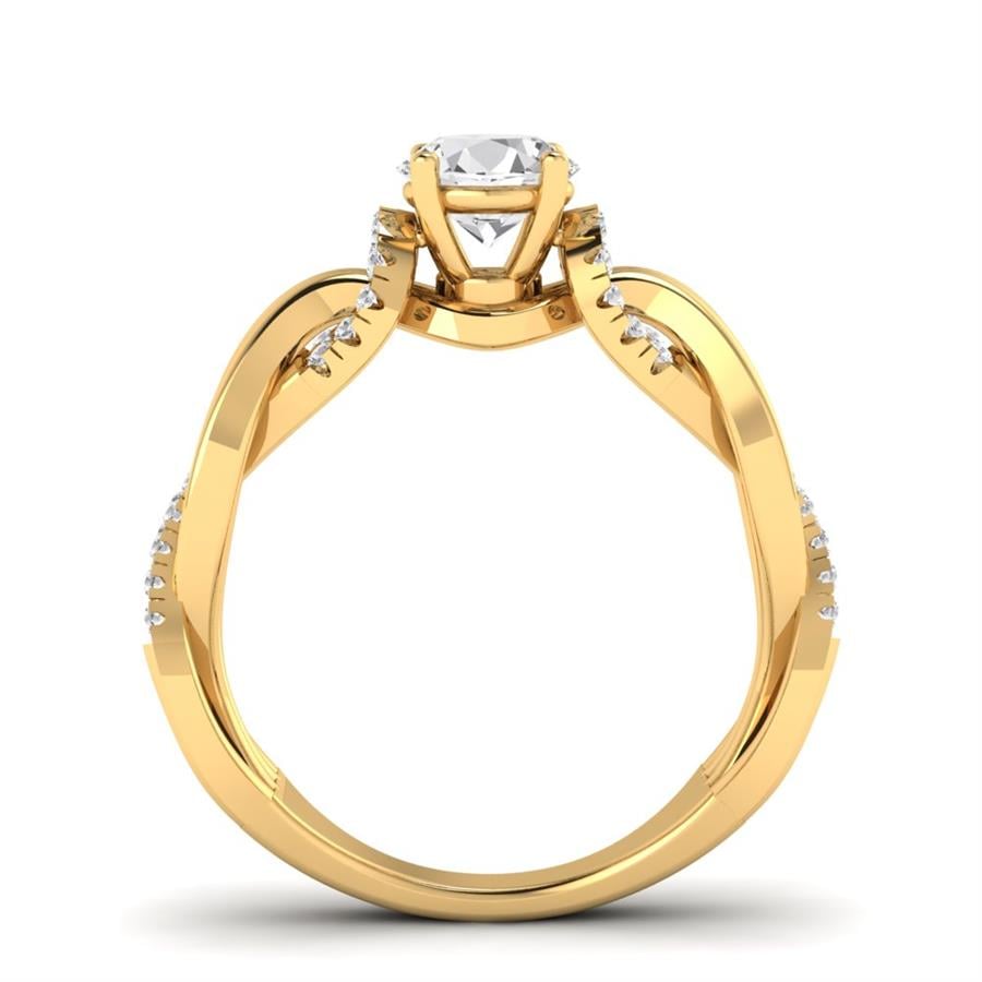 Bagues Lueur Or Jaune Oxyde de zirconium 0.80 ct
