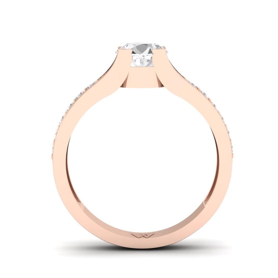 Bagues Précieuse Argent Plaqué Or Rose Diamant 1 ct