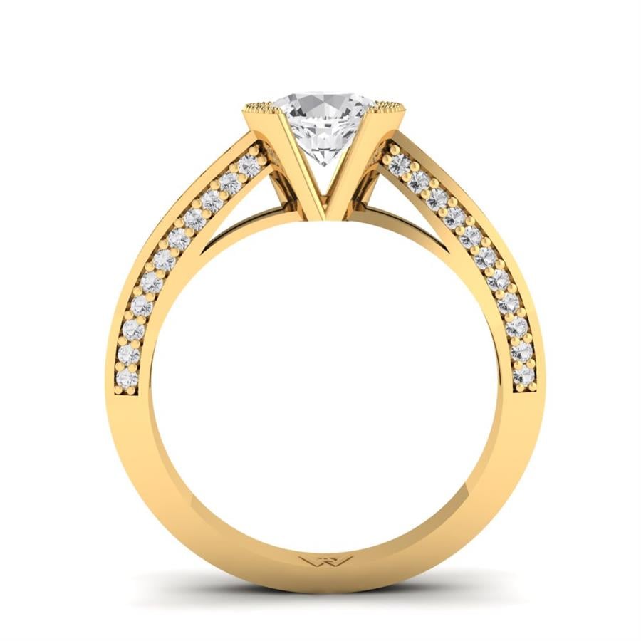 Bagues Soléya Argent Plaqué Or Jaune Oxyde de zirconium 1.2 ct