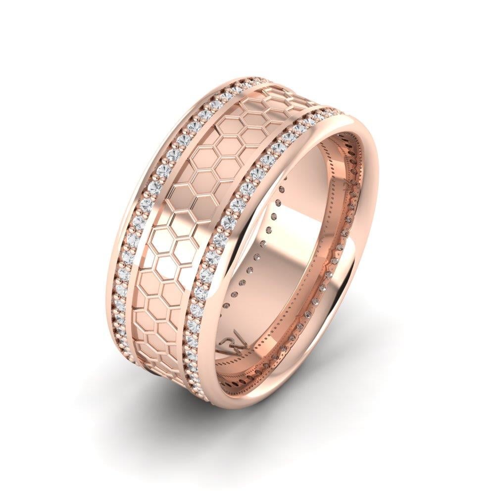 Alliances avec pierres femme Blissspin Or Rose Pierre Dalloz