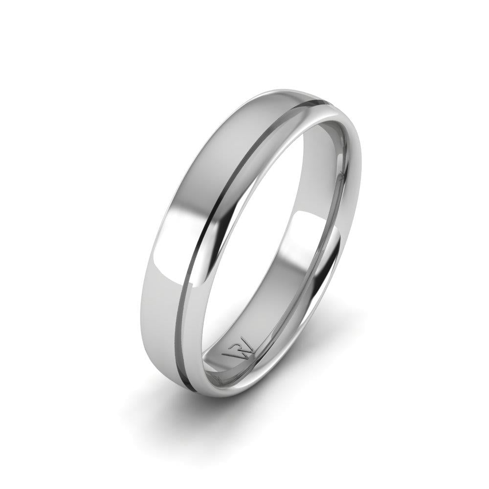 Classic mens wedding rings CommitmentLink White Gold 