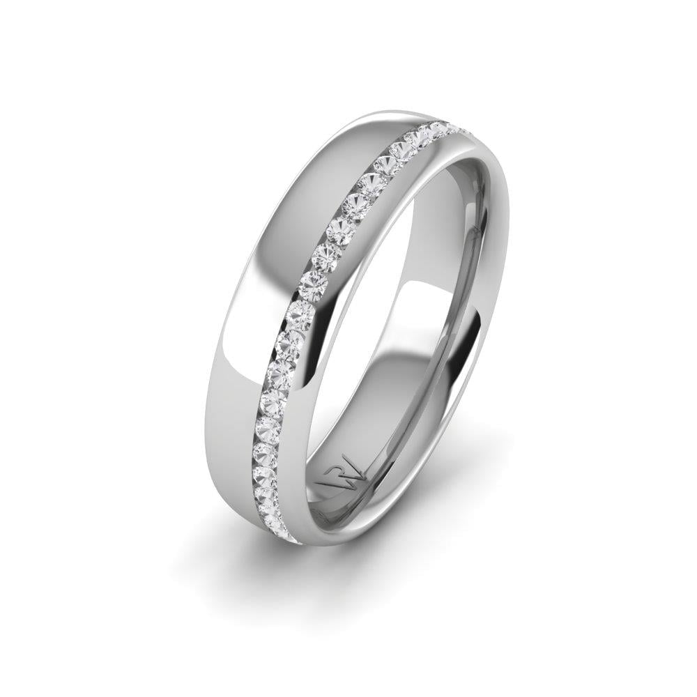 Womens wedding rings with stones CommitmentLink White Gold Dalloz Stone