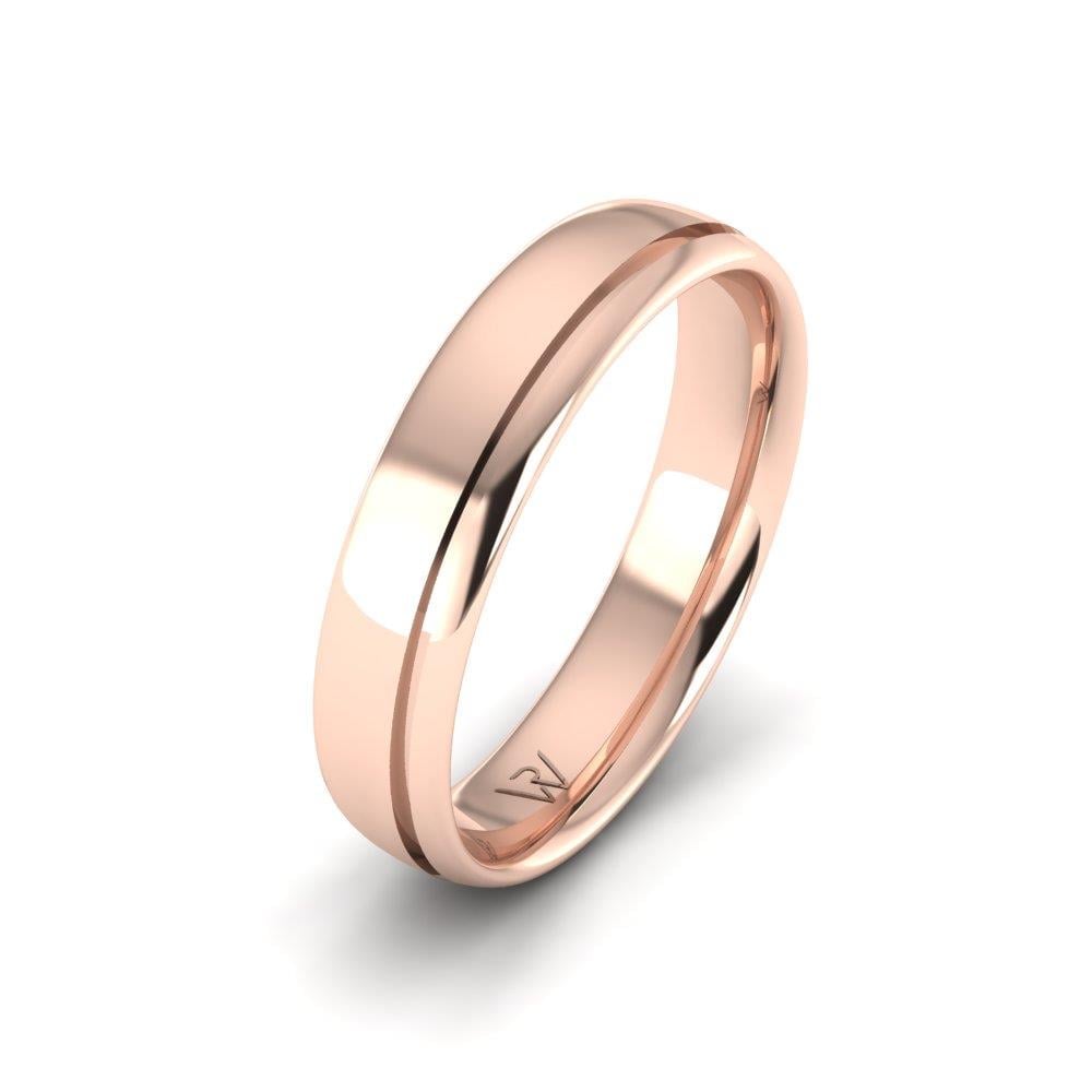 CommitmentLink Mens Classic Wedding Rings Rose Gold 
