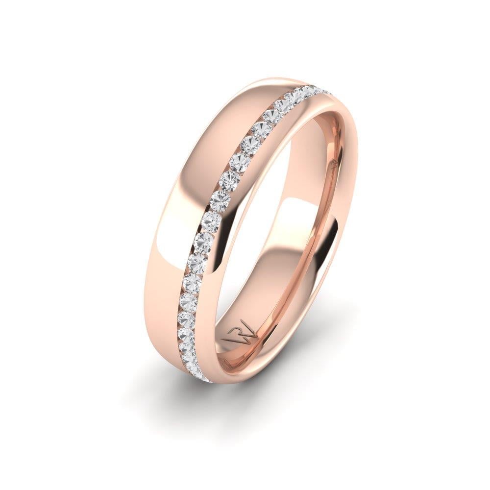 CommitmentLink Womens Wedding Rings with Stones Rose Gold Dalloz Stone