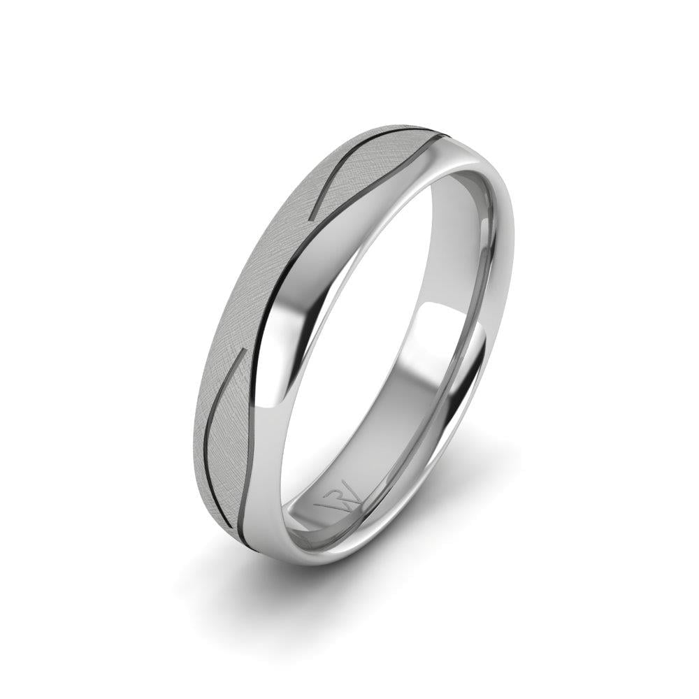 Alliances modernes homme Devotio Or Blanc 