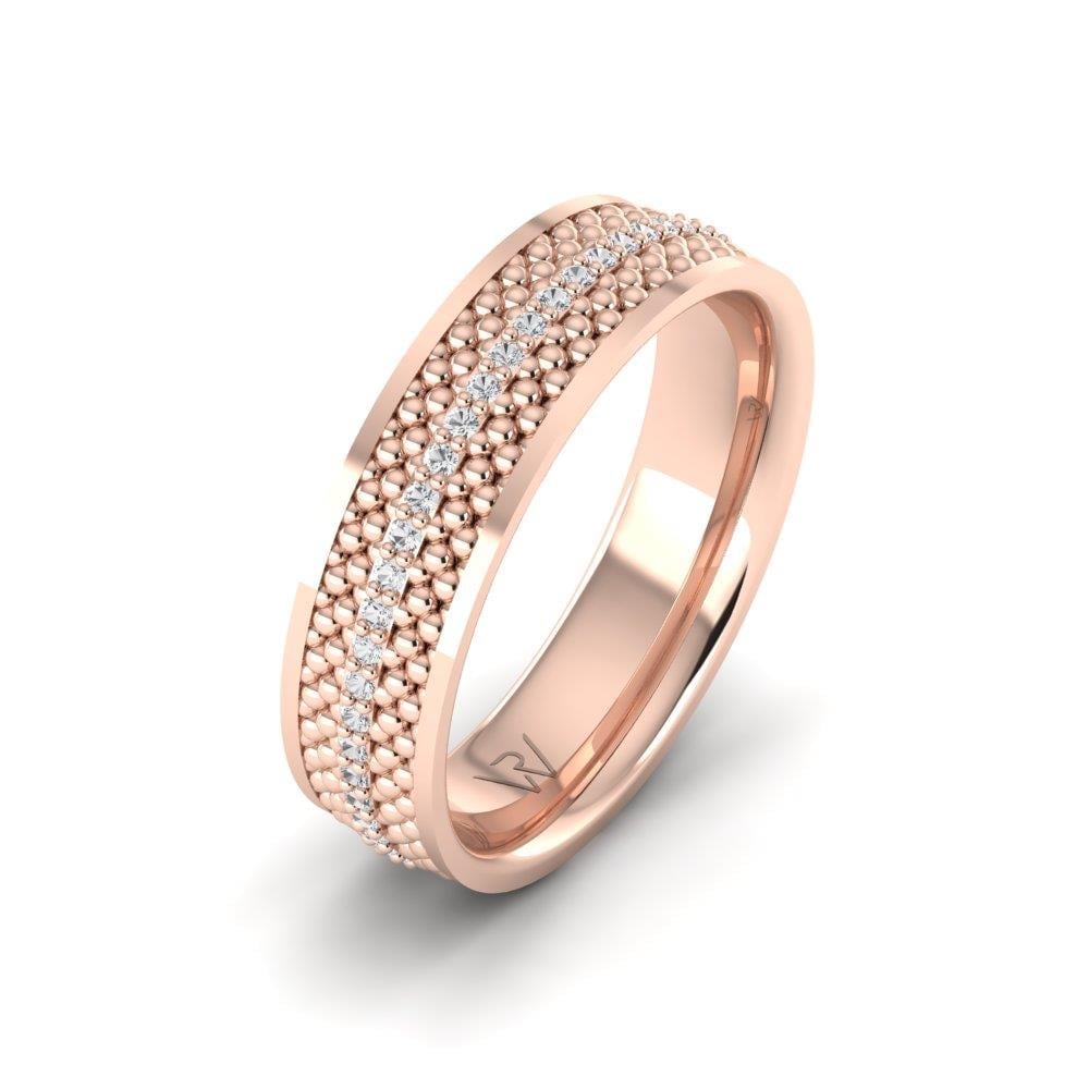 Wedding rings with stones for women Dreamance Rose Gold Dalloz Stone