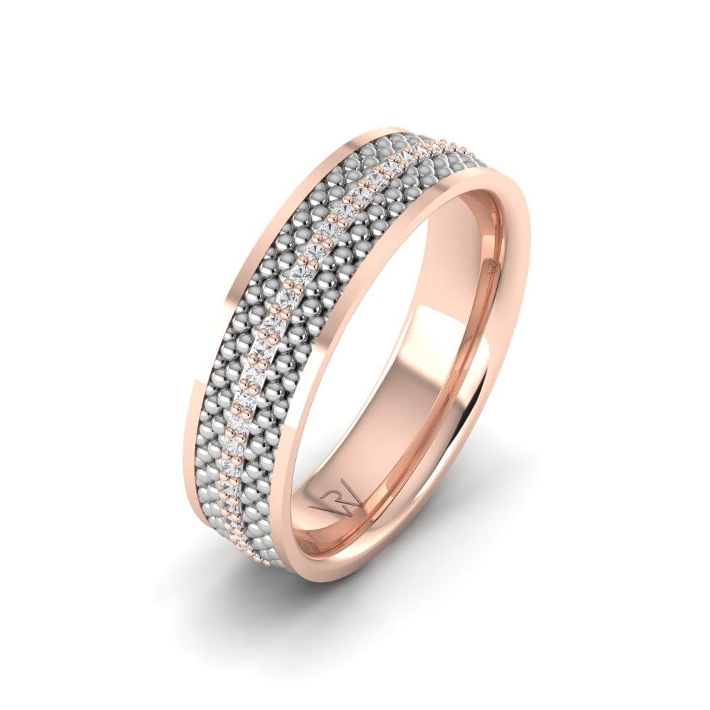 Alliances avec pierres femme Dreamance Or Rose et Blanc Pierre Dalloz