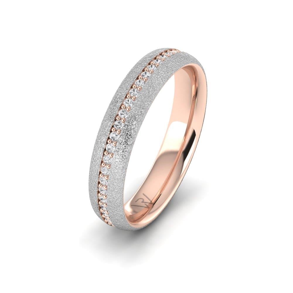 Alliances avec pierres femme Dreamspire Or Rose et Blanc Pierre Dalloz