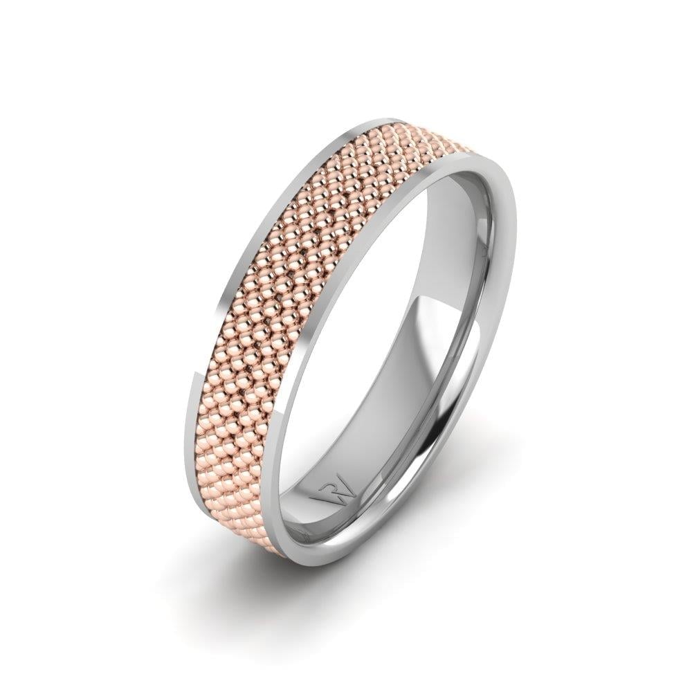 Alliances modernes homme Eleganta Or Blanc et Rose 