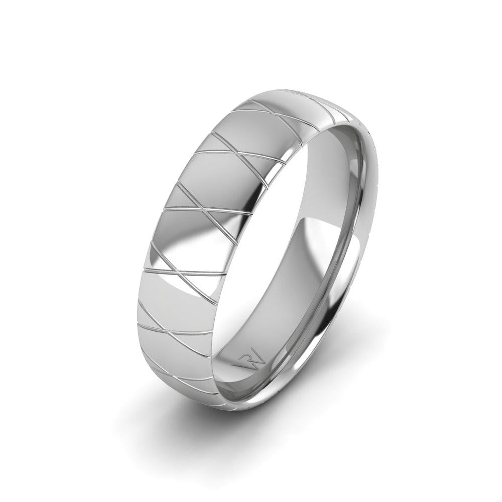 Classic wedding rings for men Embracea White Gold 