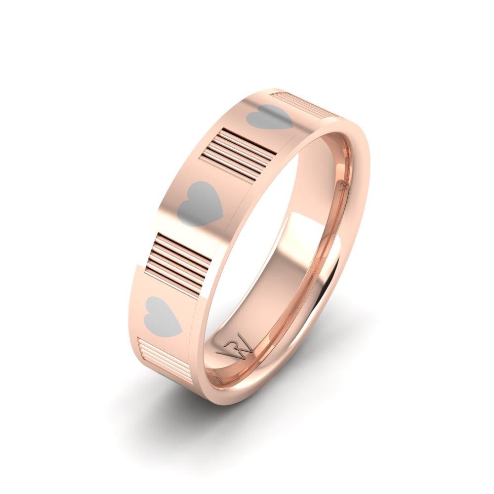 Alliances modernes femme Enamoria Or Rose et Blanc 