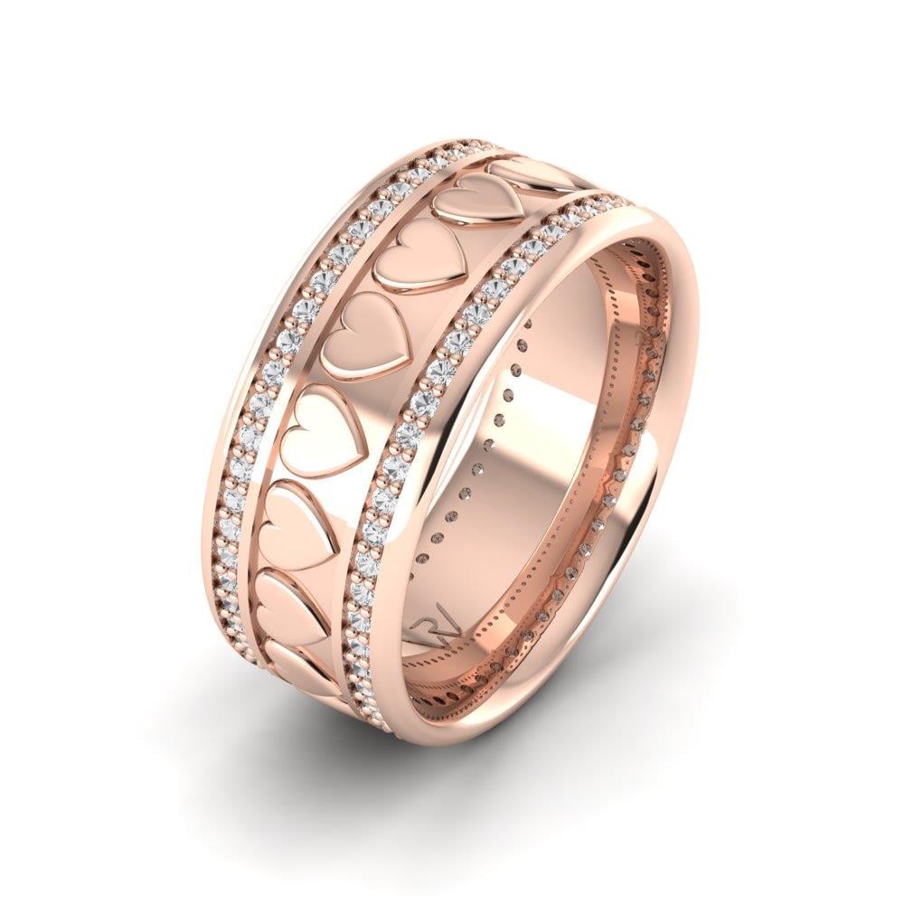 Alliances avec pierres femme Enlovant Or Rose Pierre Dalloz