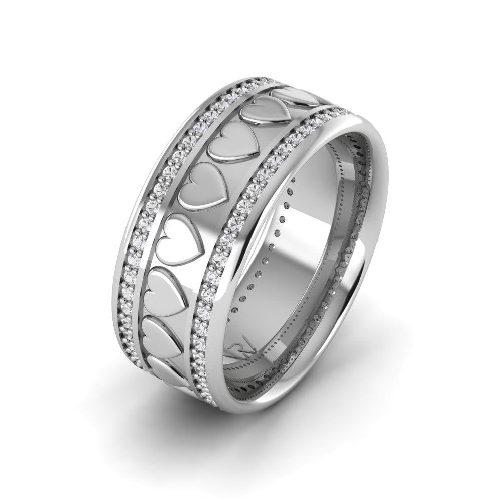 Alliances avec pierres femme Enlovant Or Blanc Pierre Dalloz