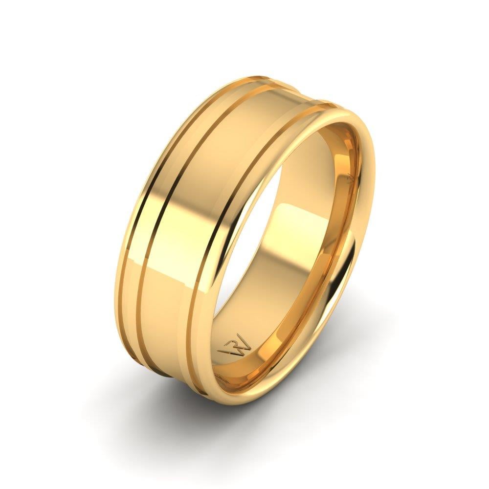 Alliances modernes homme Enlovant Or Jaune 