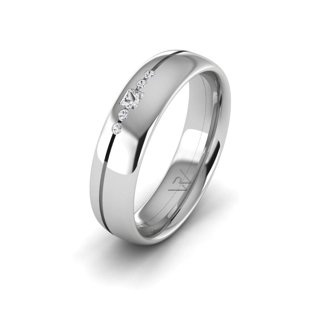 Womens wedding rings with stones EternalTwist White Gold Dalloz Stone