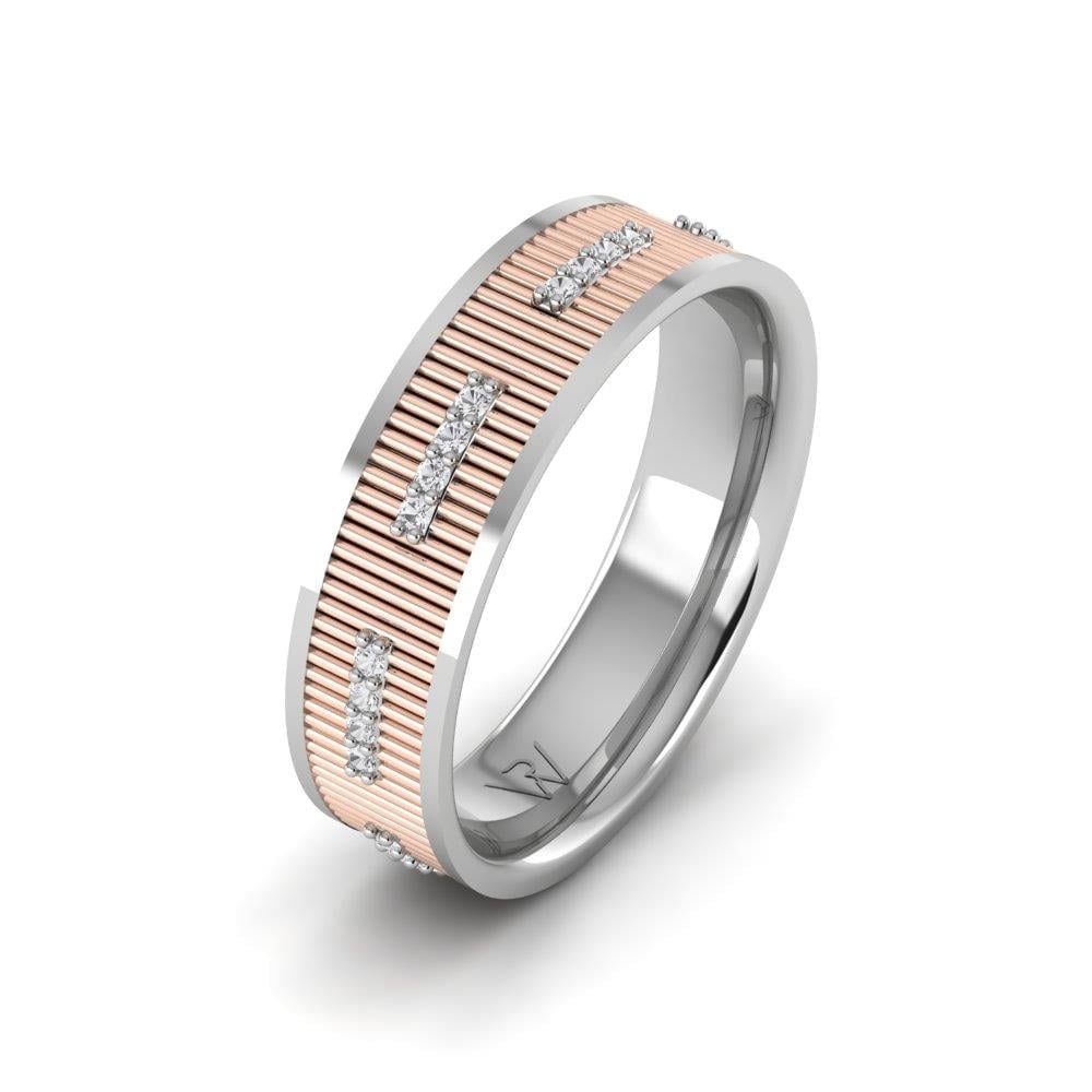 Alliances avec pierres femme Eternique Or Blanc et Rose Pierre Dalloz