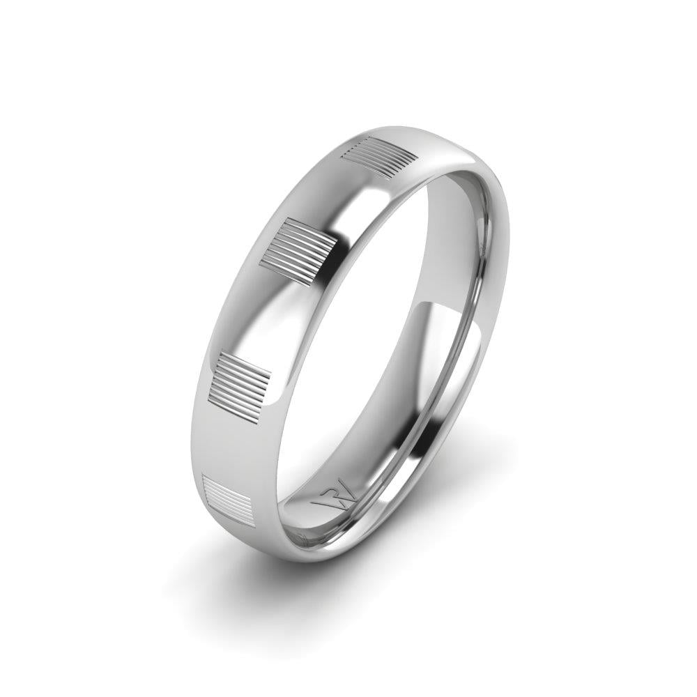 Modern wedding rings for men EverLasting White Gold 