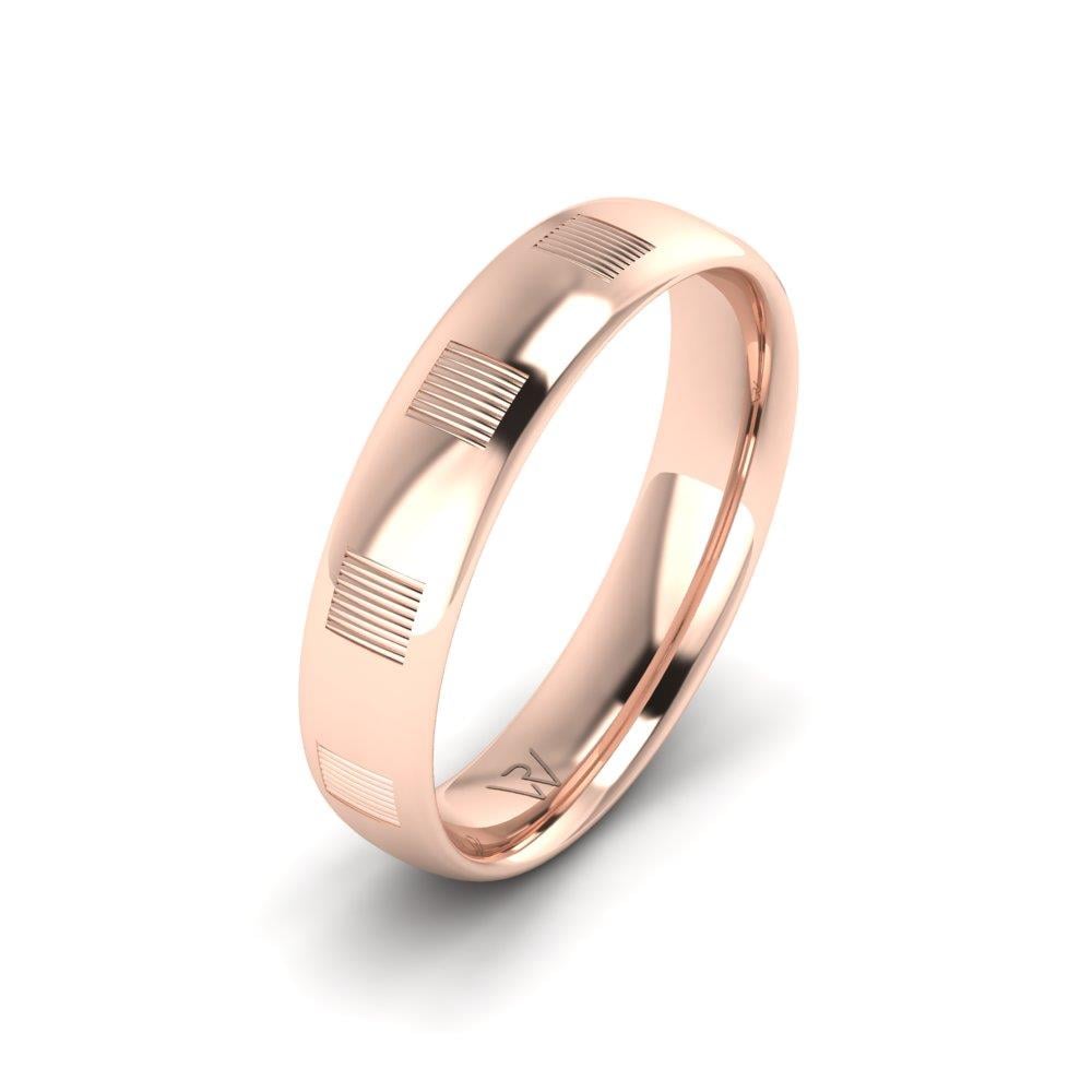 Modern wedding rings for men EverLasting Rose Gold 