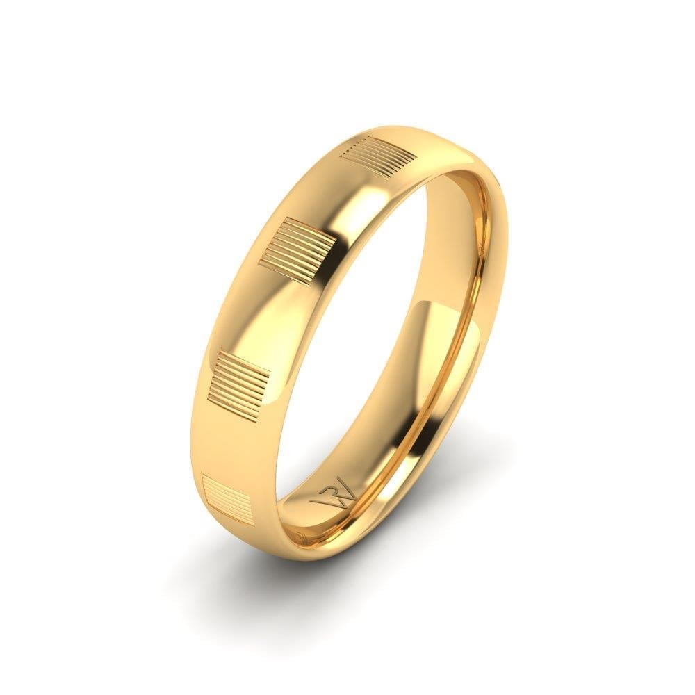 Modern wedding rings for men EverLasting Yellow Gold 