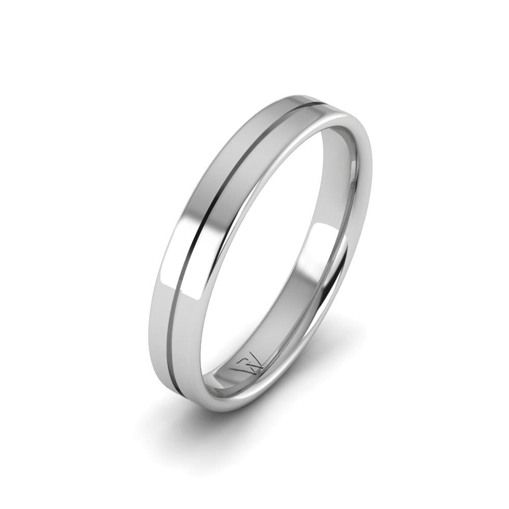 Classic wedding rings for men Glowrence White Gold 