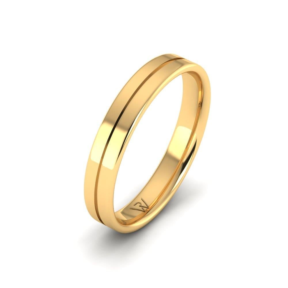 Classic mens wedding rings Glowrence Yellow Gold 