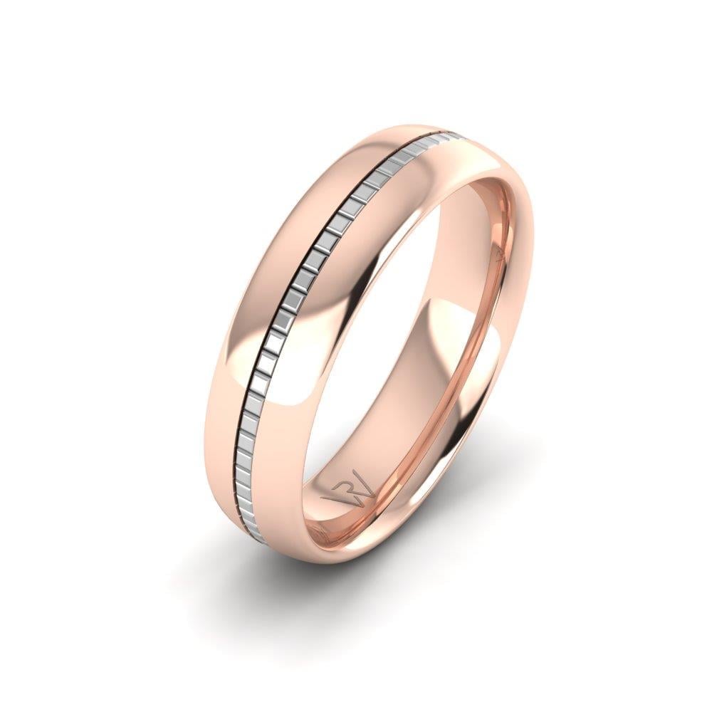 Alliances classiques femme Harmona Or Rose et Blanc 