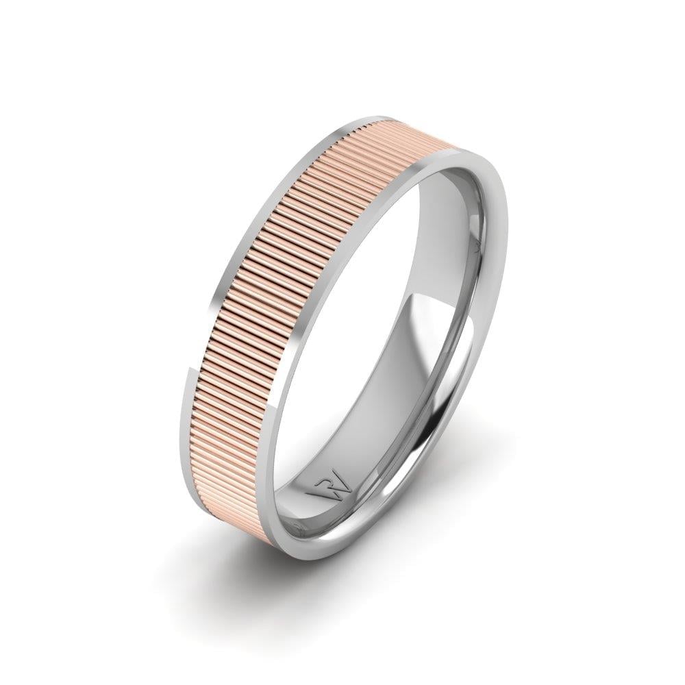 Alliances classiques homme Infinifire Or Blanc et Rose 