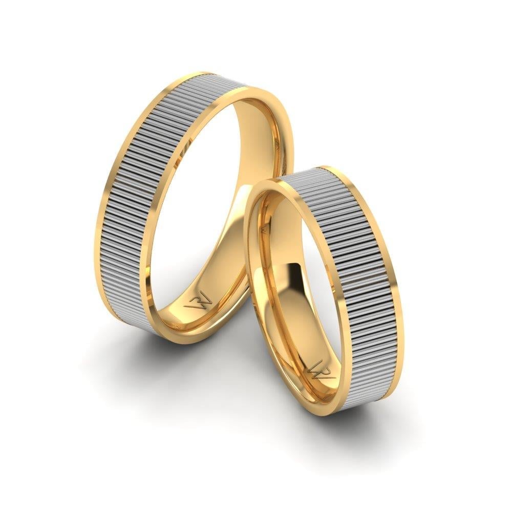 Alliances classiques Infinifire Or Jaune et Blanc 