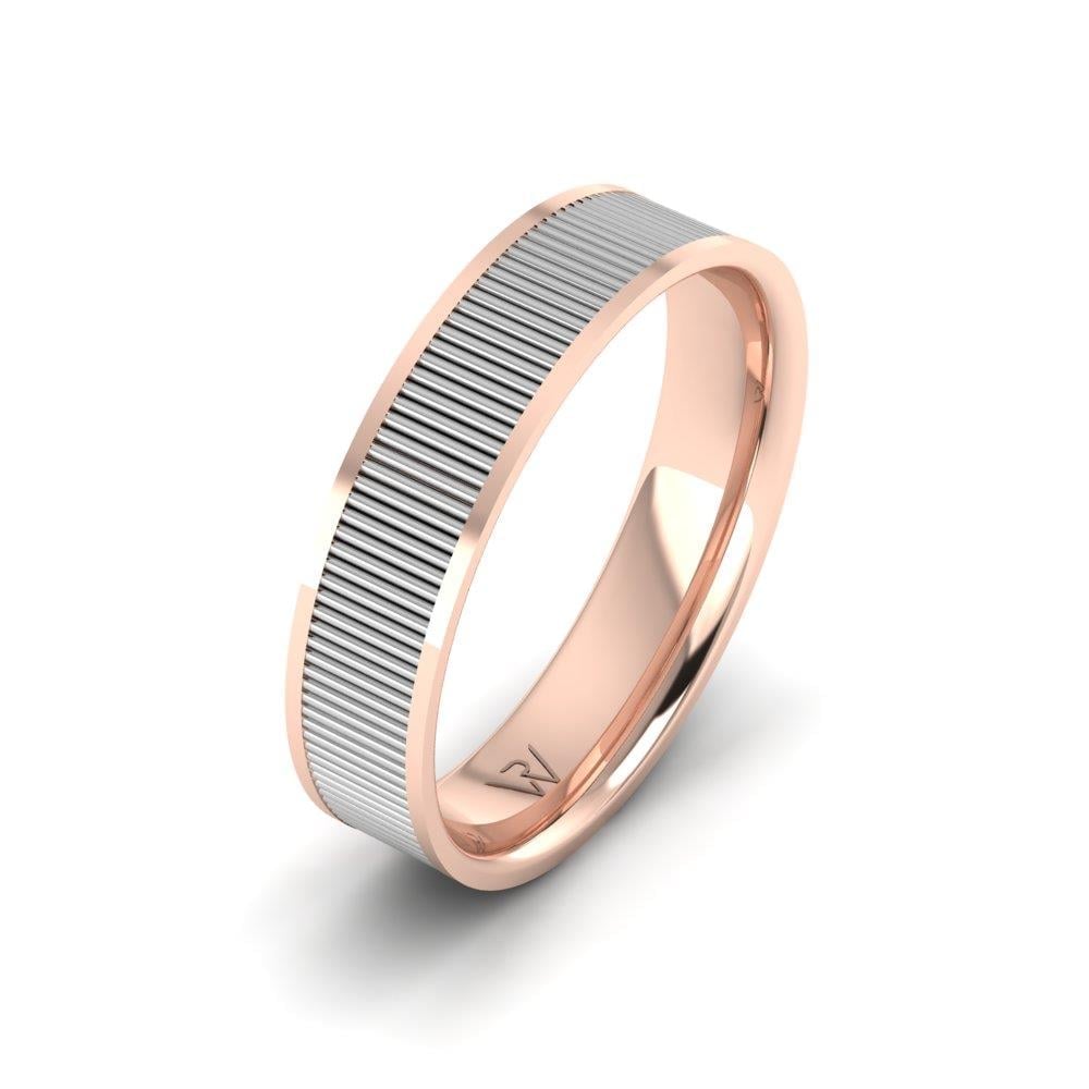 Alliances classiques homme Infinifire Or Rose et Blanc 