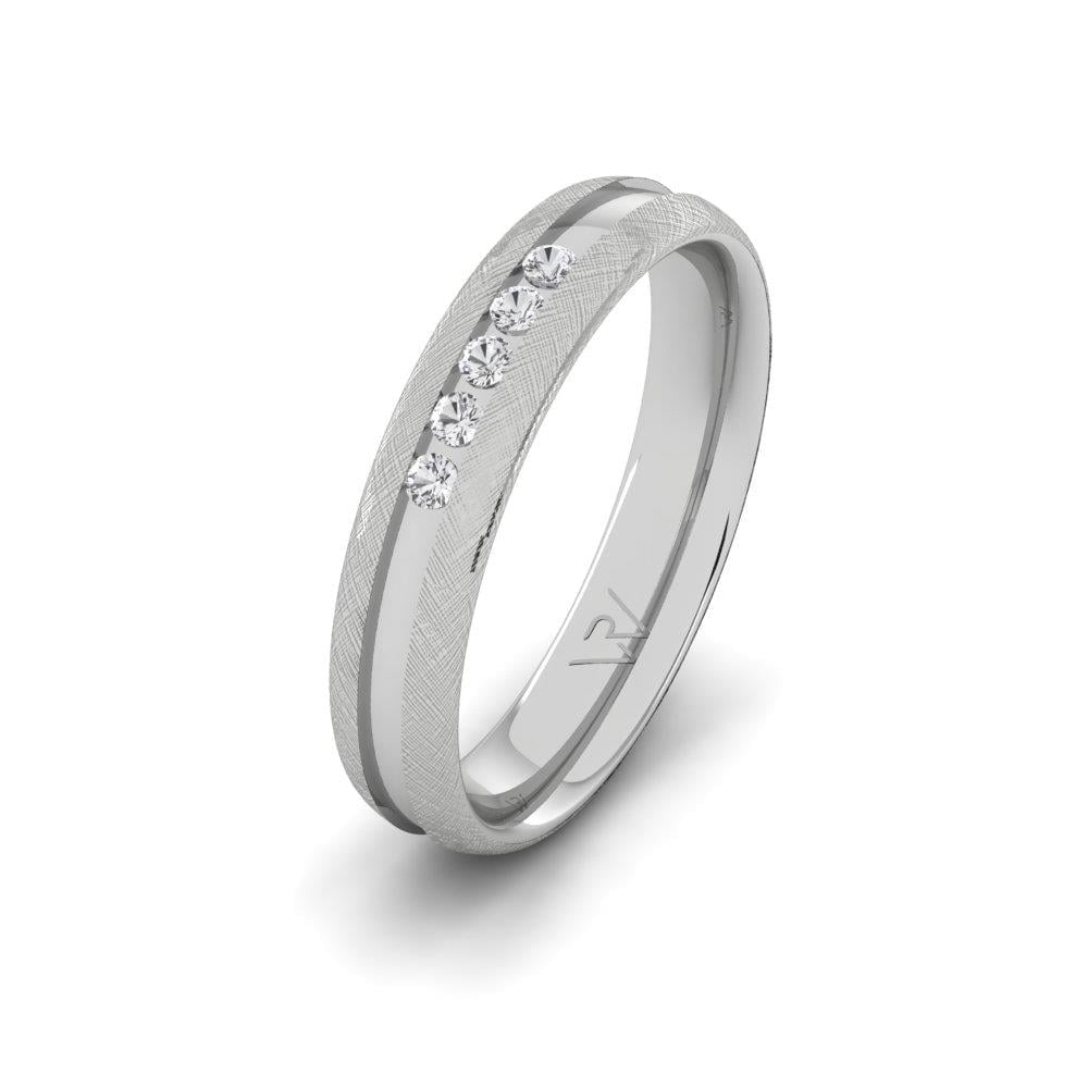 Wedding rings with stones for women Infiniteshine White Gold Dalloz Stone