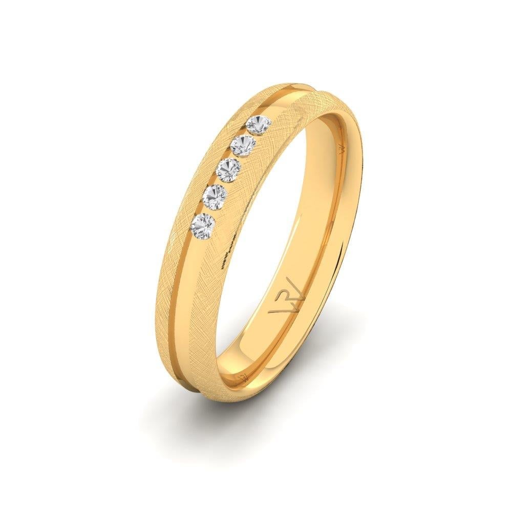 Womens wedding rings with stones Infiniteshine Yellow Gold Dalloz Stone