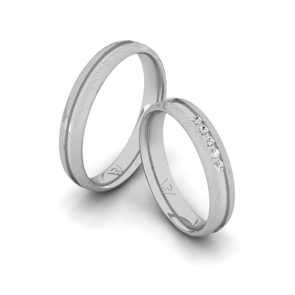 Alliances avec pierres Infiniteshine Or Blanc Pierre Dalloz