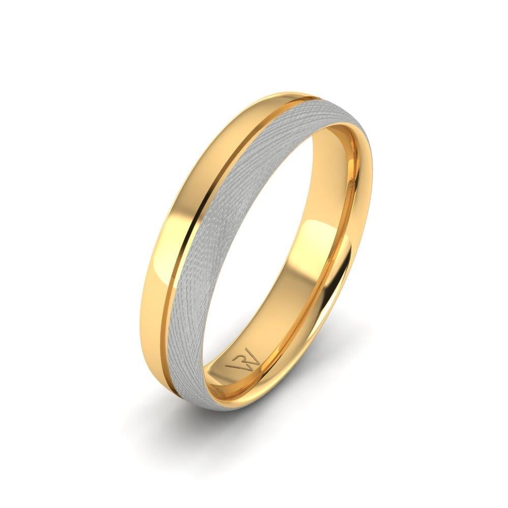 Alliances modernes homme Lovelica Or Jaune et Blanc 