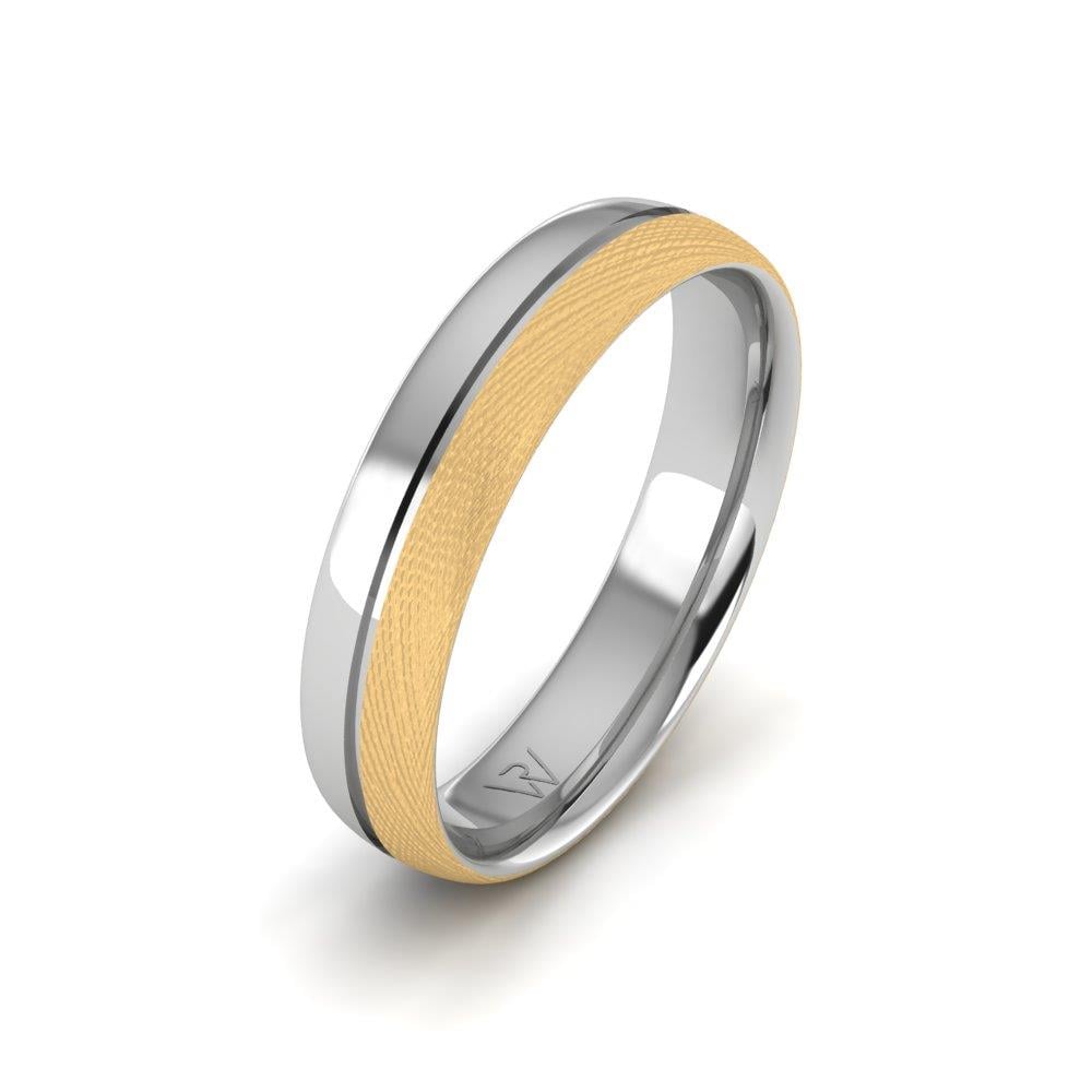 Alliances modernes homme Lovelica Or Blanc et Jaune 