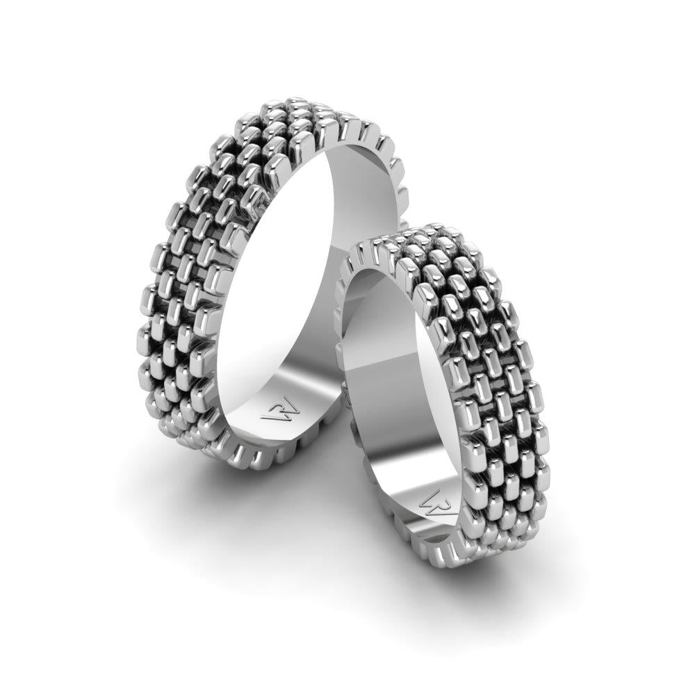 Modern wedding rings Lovemeadow White Gold 