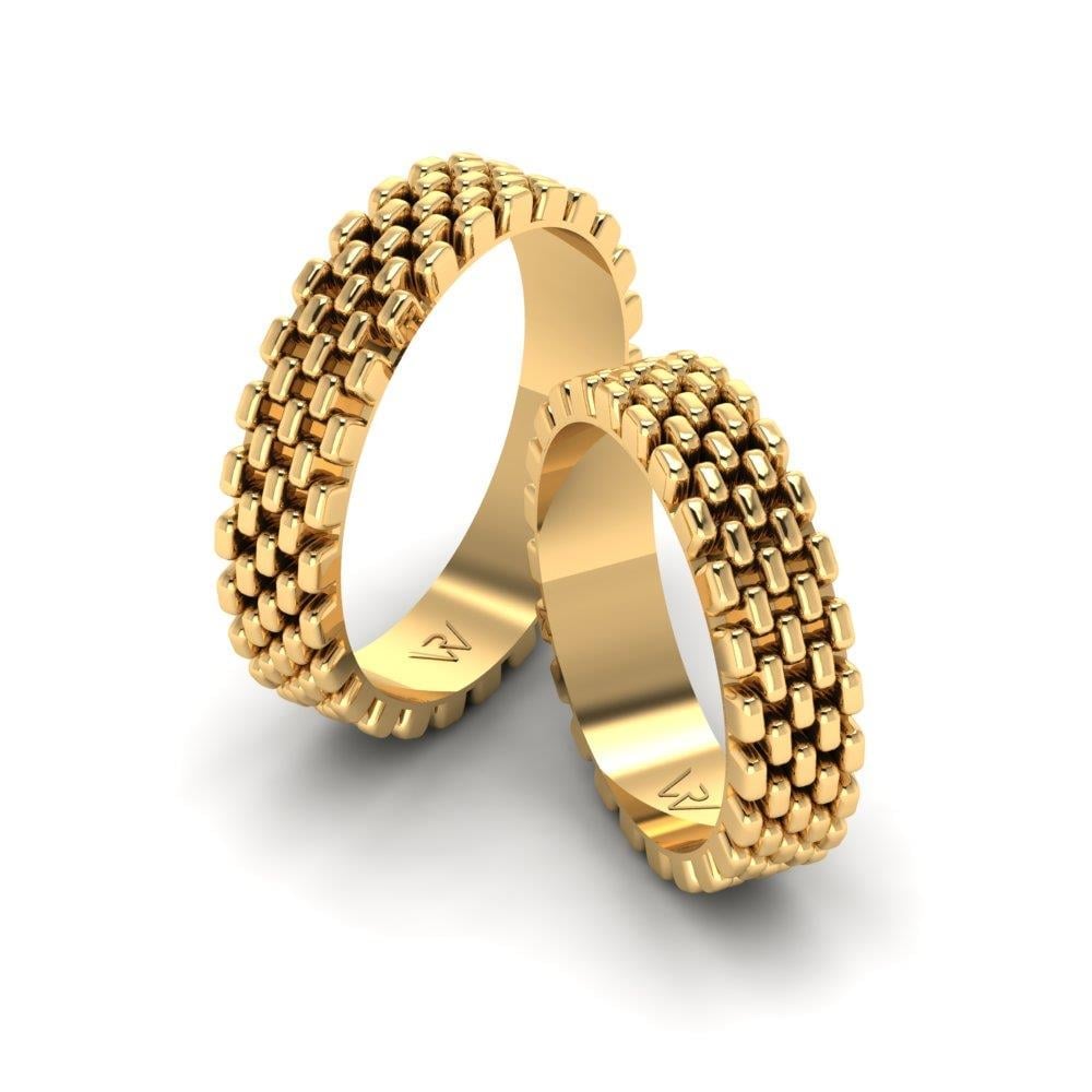 Modern wedding rings Lovemeadow Yellow Gold 