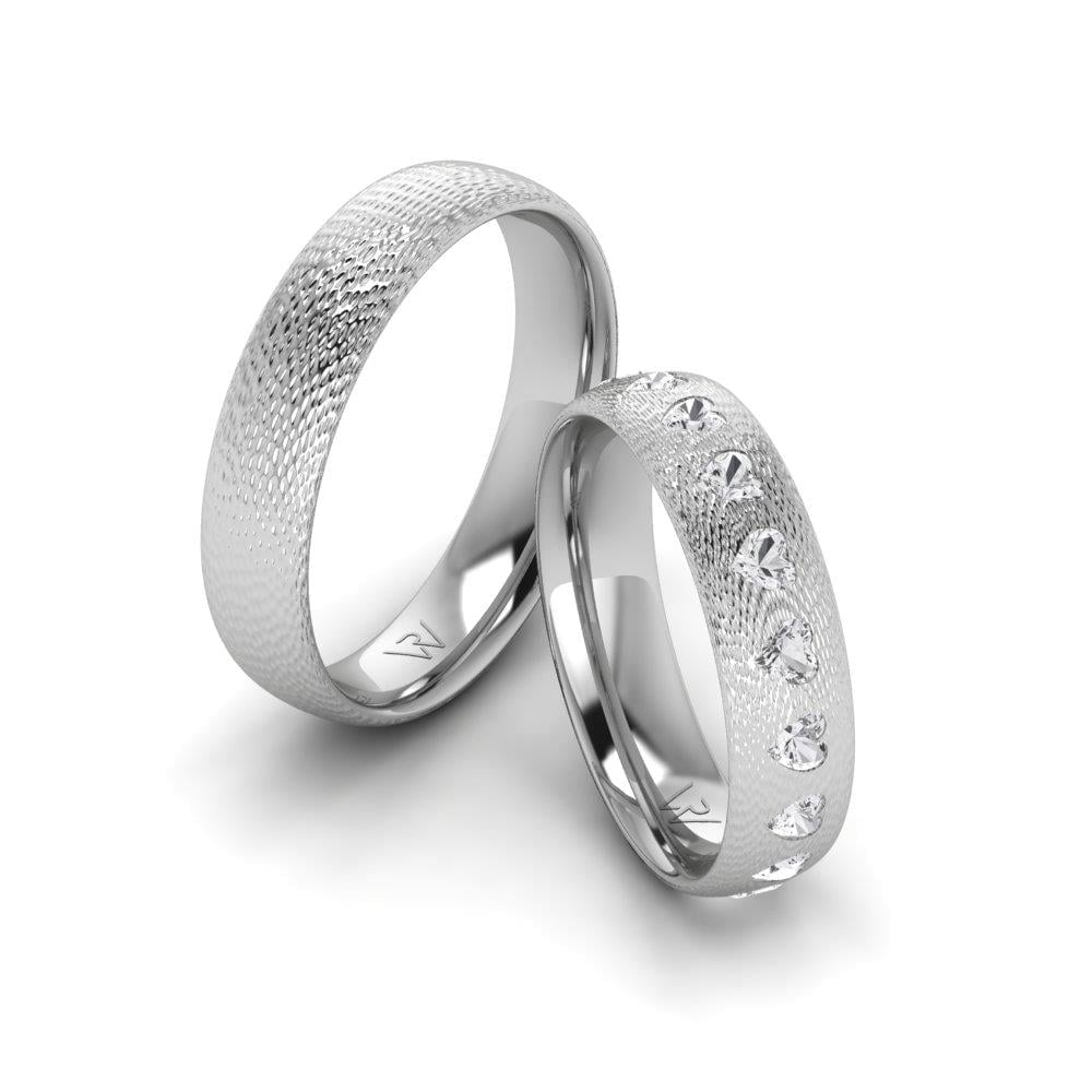 Alliances avec pierres LovePulse Or Blanc Pierre Dalloz