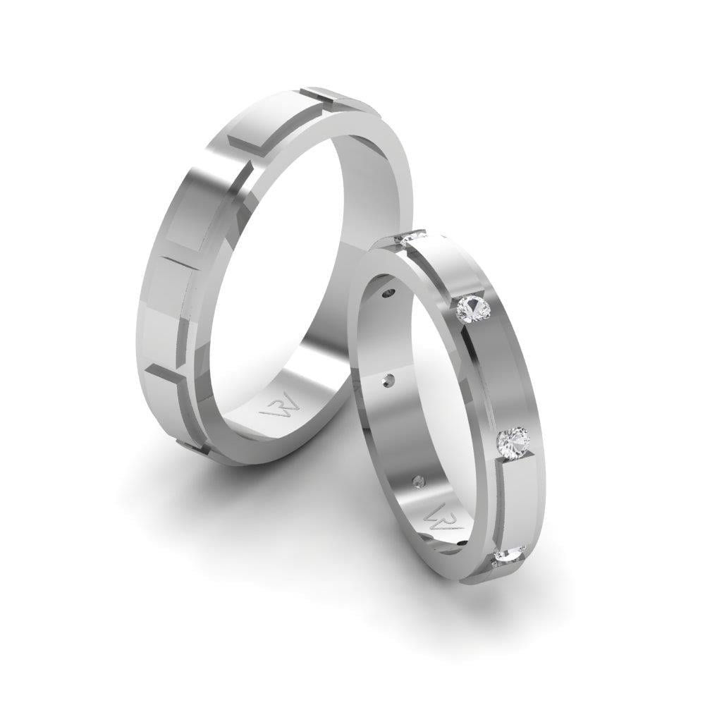 Alliances avec pierres Lovewhisper Or Blanc Pierre Dalloz