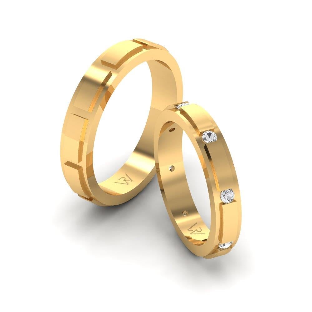 Alliances avec pierres Lovewhisper Or Jaune Pierre Dalloz