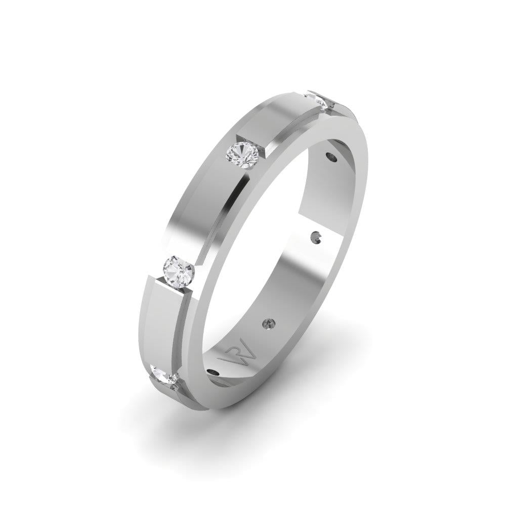 Alliances avec pierres femme Lovewhisper Or Blanc Pierre Dalloz