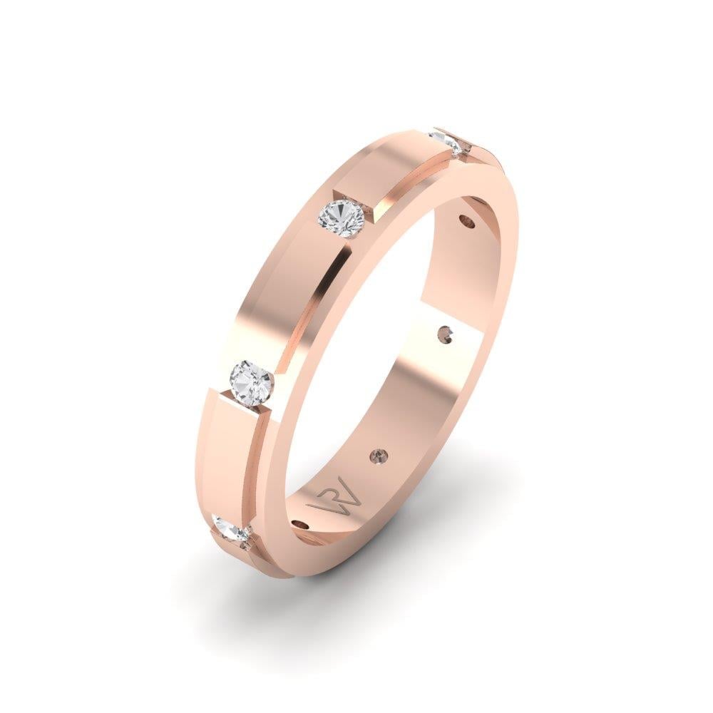 Alliances avec pierres femme Lovewhisper Or Rose Pierre Dalloz
