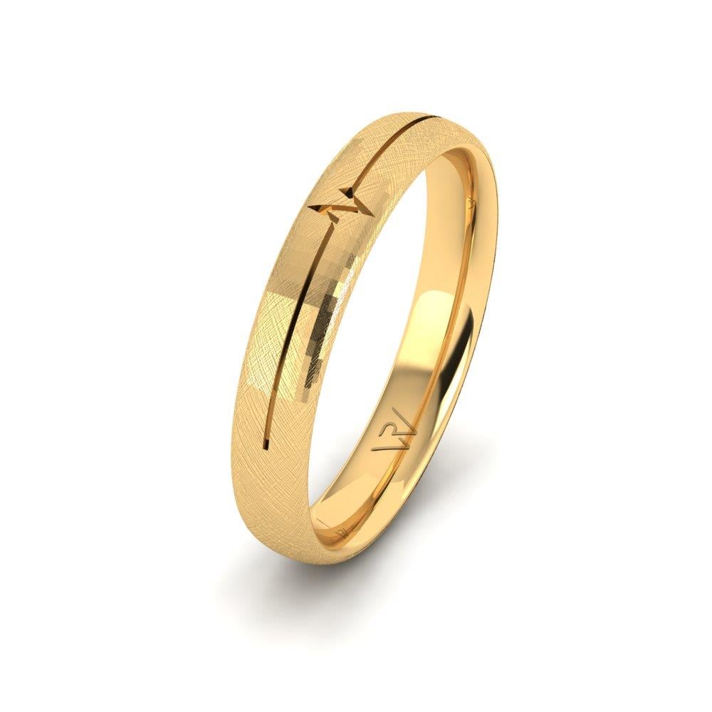 Modern mens wedding rings Lustra Yellow Gold 