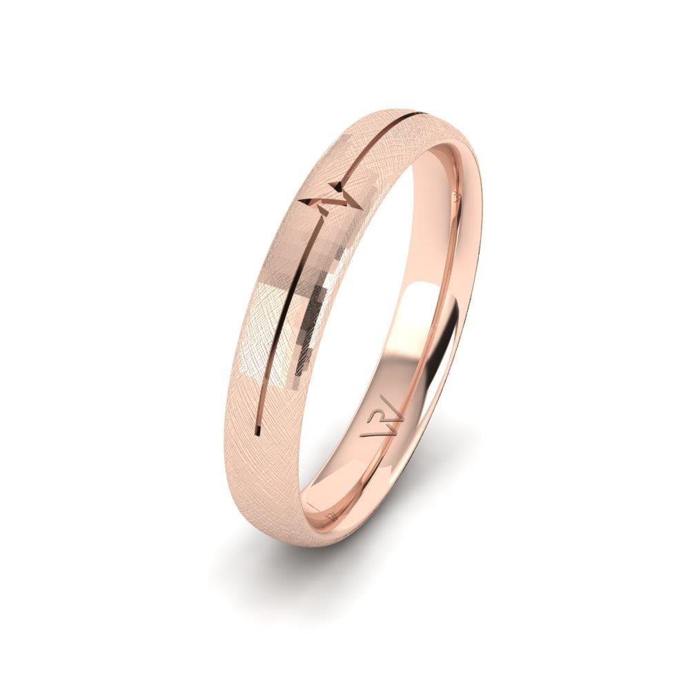 Modern mens wedding rings Lustra Rose Gold 