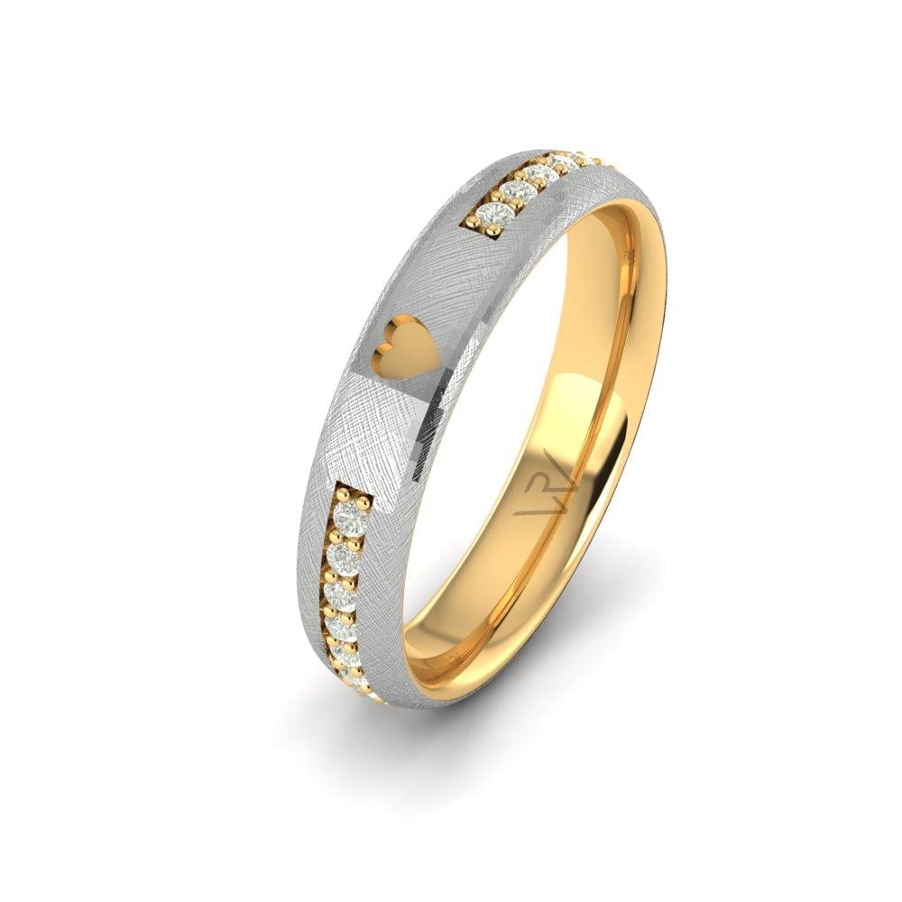 Alliances avec pierres femme Lustra Or Blanc et Jaune Pierre Dalloz
