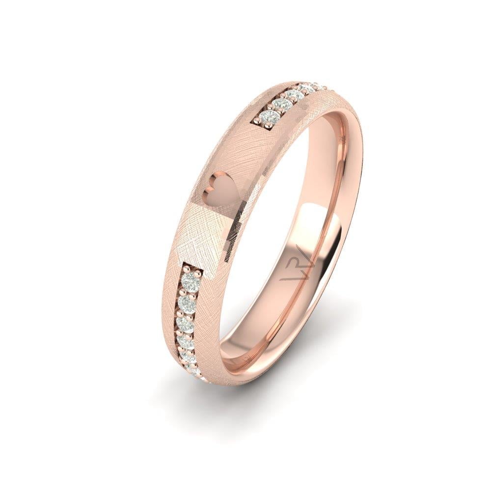 Alliances avec pierres femme Lustra Or Rose Pierre Dalloz