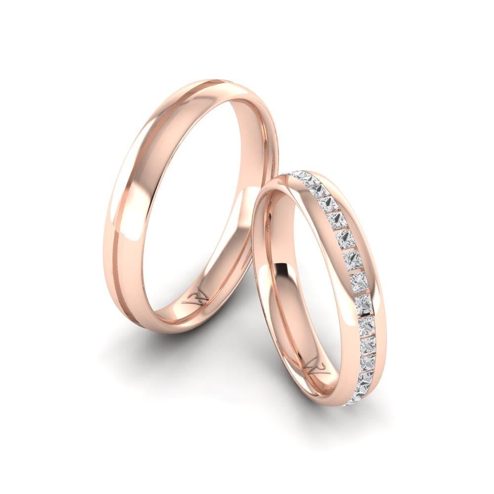 Alliances avec pierres PassionBond Or Rose Pierre Dalloz
