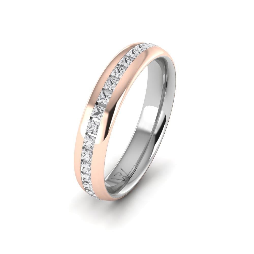 Alliances avec pierres femme PassionBond Or Blanc et Rose Pierre Dalloz