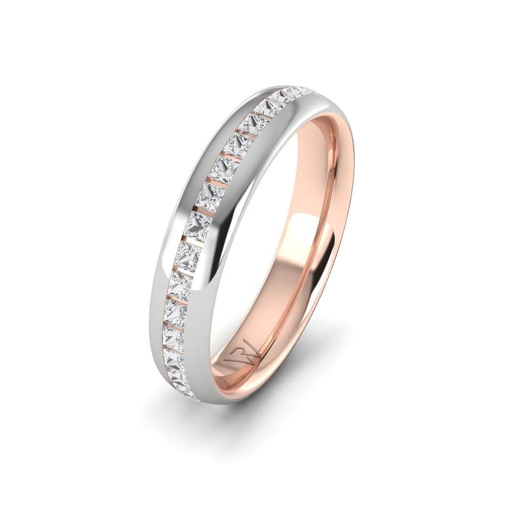 Alliances avec pierres femme PassionBond Or Rose et Blanc Pierre Dalloz
